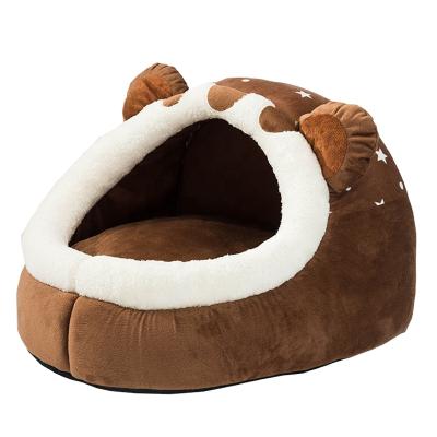 China Sustainable Wholesale Relipet Round Encased Comfortable Sofa Pet Bed Dog Cat Bed for sale