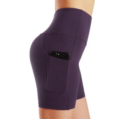 China Amazon Antibacterial Wholesale Sports Gaiters Luxury Needles Four And Six Lines Yoga Shorts With Pockets for sale