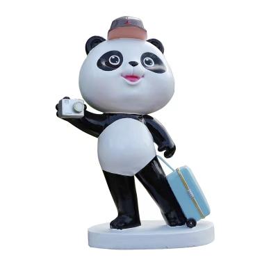 China Other Cute Decoration Panda Animal Sculpture Of Panda Figurines Resin Animal Cartoon Statue From China for sale