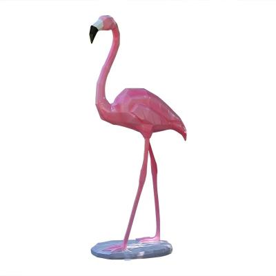 China Other Garden Flamingo Animal Resin Crafts Park Flamingo Animal Sculpture For Wedding Decoration for sale