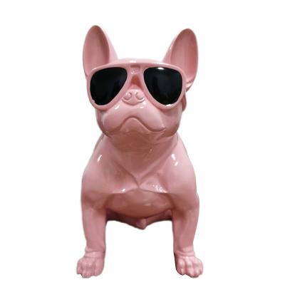 China The Other Retro Sculptures Table Ornament Multifunctional Dog Storage Bank Bulldog Statue Bulldog Desk Decor for sale