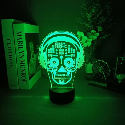 China Modern Logo Sensor 3d Table Night Lamp Game Room Office Installed Sign Icon Light Decor For Christmas Gift for sale