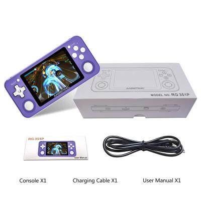 China Plastic Rg351p 3.5 Inch Retro Gaming Handheld Player Open Source Video Game Console 64gb System Game Console for sale