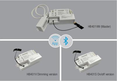 China Microwave Bluetooth Motion Sensor Master Slave Grouping Function For Indoor Stadium for sale