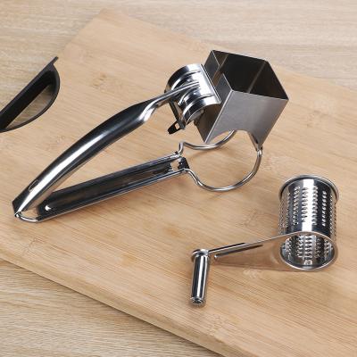 China Viable Made in China 304 Stainless Steel Household Kitchen Multifunctional Cheese Grater Operated Creative Hand Crank Cheese Grater for sale