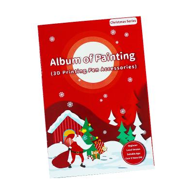 China Christmas 3d painting picture book copy drawing with pla filament fills Christmas movie 3d printing pen paper filament for kids for sale