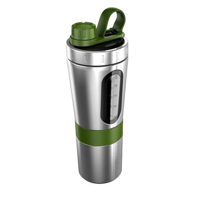 China Portable Viable Hot Sale With Compartment Shaker Bottle Stainless Steel Custom Gym Shaker Wholesale Bottle for sale