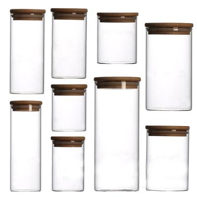 China Factory direct viable high quality storage vat spice glass jars can be customized moisture proof round glass jars for sale