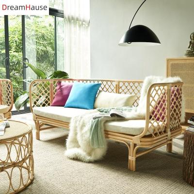 China Modern Nordic Rattan Sofa Set Garden Chairs Designers from Dreamhause Indonesia for Indoor Living Room Hotel Balcony Patio Used for sale