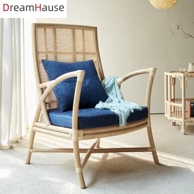 China Real Rattan Dreamhause Indonesia Living Room Handmade Art Furniture Balcony Courtyard Patio Indoor Outdoor Single Sofa Japanese Rattan Chair for sale