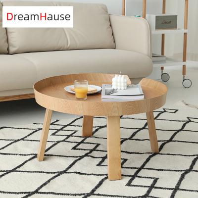 China Modern Dreamhause Imported Ash Solid Wood Coffee Table Simple Modern Nordic Living Room Colorful Tea Table for sale