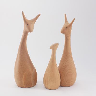 China Modern Simple Style High Quality Ornaments Solid Wood Deer Dreamhause Farm Crafts Peace Family Gifts Wooden Toys for sale