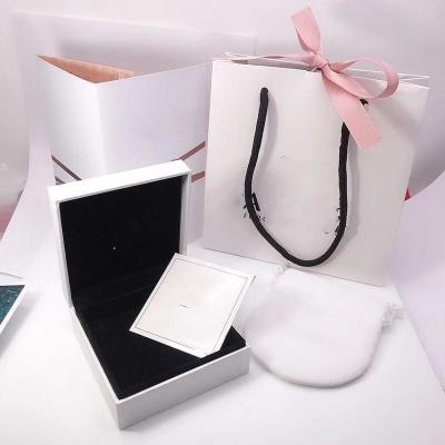 China Paper Famous Branded Box For Touses For Tory For Pandora Jewelry Accessories Package Box Collection Has Logo Paper Cloth Bag Card for sale