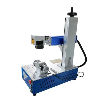 China Laser Marking 20W 30W 50W Metal Marking Machine Fiber Laser Marking Machine In Mini Fiber Laser Marker Raycus Small Size Fiber With Rotary for sale