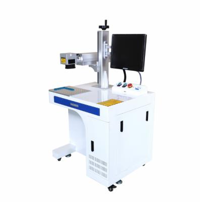 China Deep Marker 20W, 30W, Optional Rotary Raycus 50W 2D Workbench Fiber Laser Marking Machine Additional Fiber Laser QR Code Making Machine for sale