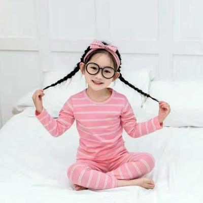 China Breathable Boutique Stripe Cotton Children's Christmas Pajamas Sets Kids Girls Boutique Christmas Wholesale Pajamas for sale