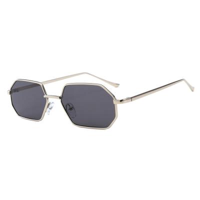 China Internet Celebrity Recommend Unique Hexagon Alloy Frame Sun Glass Unisex Women Show Exotic Sunglasses for sale