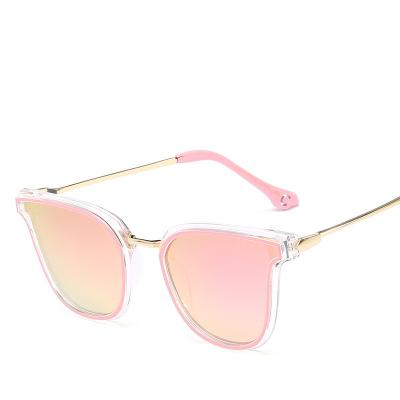 China Internet Celebrity Recommend Classic Colorful Gradient Coated Sun Glass Women Hot Pink Sunglasses UV400 Mirror for sale