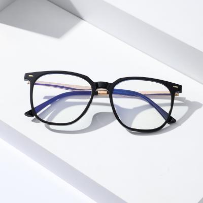 China Exquisite high-end products article patchwork alloy PC frame optical glass students women high quality material anti blue light glasses large size square for sale