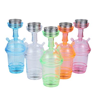 China With Cheap Custom Travel LED Plastic Acrylic Light Car Portable Shisha Hookah Plastic Shisha Hookah Cup Shisha Chicha for sale