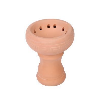 China High Quality Single Head Wholesale Design Hookah Accessories Ceramic Hookah Bowl Clay Hookah Shisha Bowl Clay for sale