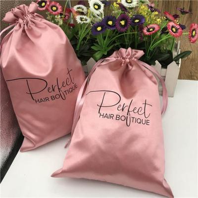 China Wholesale price custom logo silk drawstring bag satin string suction gift bag for gift for sale