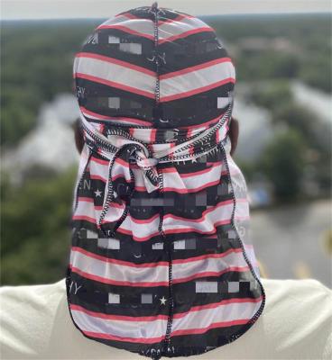 China Fashinable factory price custom printed whole sale designer silk durags for men for sale