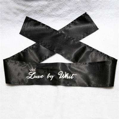 China Wholesale Custom Long Logo Satin Edge Scarf Hair Bands Edge Scarves for sale