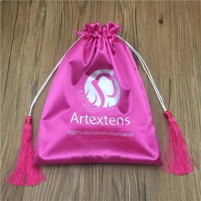 China Gift OEM Factory Hair Extension Hair Silk Packaging Bags Custom Logo for sale