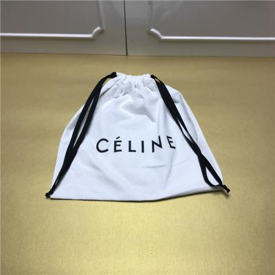 China 100% eco-friendly low moq custom reusable cotton flannel dust bags for handbag for sale