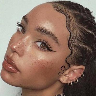 China Baby Curly Hair Edge Temporary Tattoo Sticker Natural Curly Hair Tatoo Makeup Tools Hairline Tattoo Stickers for sale