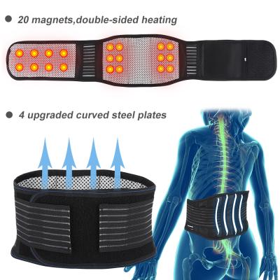 China Waist Therapy Magnetic Back Waist Massager Support Lumbar Belt With Heat for sale