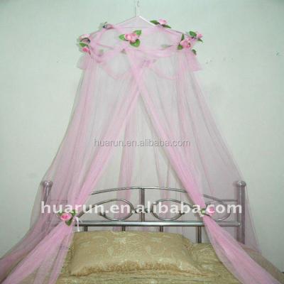 China Decoration Rainbow Pink Room Princess Mosquito Net Girls Bed Folded Hanging Canopy for sale