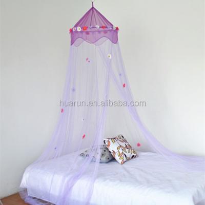 China Folded Daisies Recess Canopy Mosquito Net For Crib Twin Size Bed Pink With Round Circle for sale