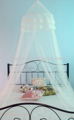 China Queen Size Fashion Foldable Mosquito Net Folding Adult Bed Canopy With Lace for sale