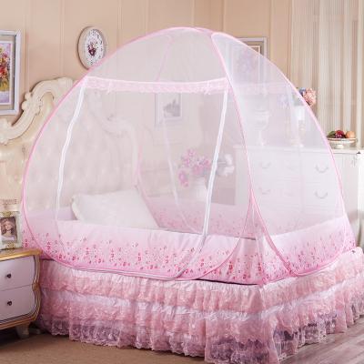 China Folded Mongolian Yurts mosquito net installation free large space foldable double door magic mosquito net wholesale for sale