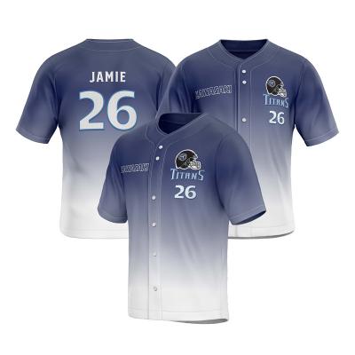 China Wholesale Custom Antibacterial Sublimation Baseball Jerseys Baseball Uniform for sale