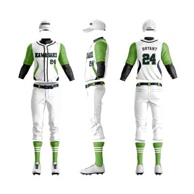 China Custom Made Comfortable Good Quality Antibacterial Team Wear Baseball Uniform Set Comfortable Baseball Uniform for sale