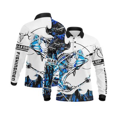 China Antibacterial High Quality Sublimation Custom Make Fishing Clothing Quick Dry Wears Long Sleeve Fishing Tank Tops for sale