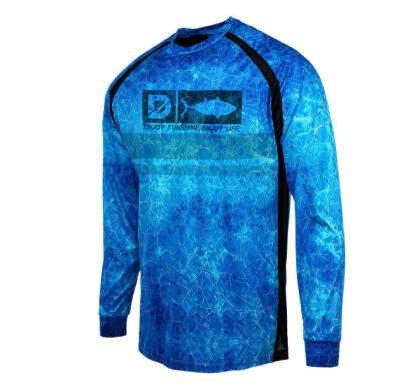 China Custom Latest Design Long Sleeve Antibacterial Quick Dry Customize Tournament Sublimation T-shirts Single Tank Top Fishing UV Fishing Shirts for sale