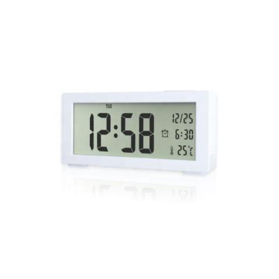 China Antique Style Humidity Display Backlight Smart Digital Desk Alarm Clock For Bedroom for sale