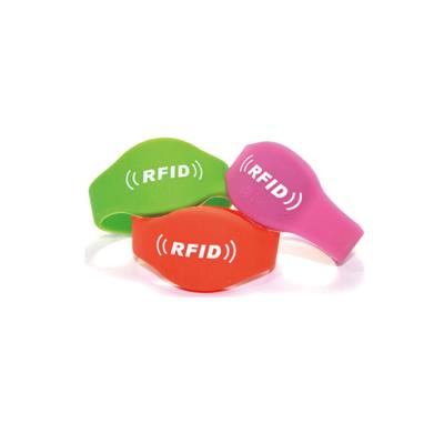 China Factory Price Elastic NFC Rfid Smart Wristband Rubber Waterproof / Waterproof Wristband Fabric for sale