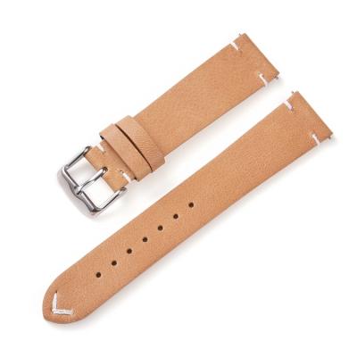 China 18mm 20mm 22mm Leather Quick Release Easy Change Soft For Men And Women Leather Strap Comfortable Slim Factory Wholesale for sale