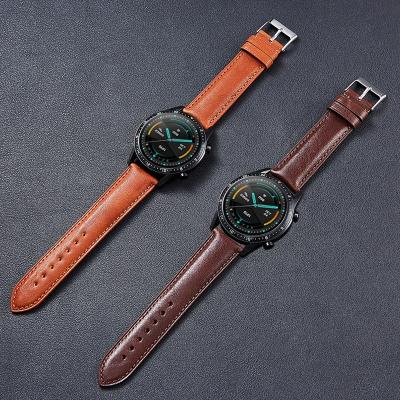 China Leather Stain Strap Quick Release Vegetable Tanned Leather Vintage Leather Strap Watch Band Accessories Wholesale 20 22mm for sale