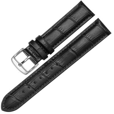 China Watch Strap Top Layer Pattern Pin Buckle Cowhide Leather Bamboo Leather Watch Accessories for sale