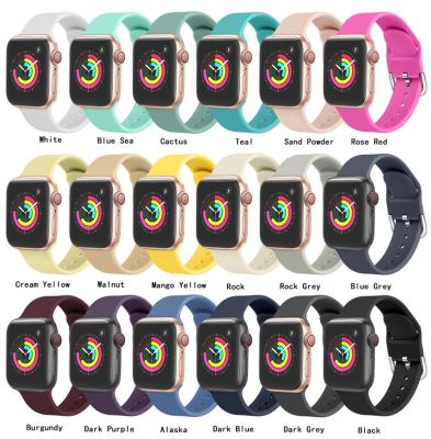 China Fashion\Dress Sport Luxury Popular Watch Strap For Apple Watch Series 1 2 3 4 5 6 7/Se 38Mm 40Mm 42Mm 44Mm 41Mm 45Mm Silicone Watch Bands for sale