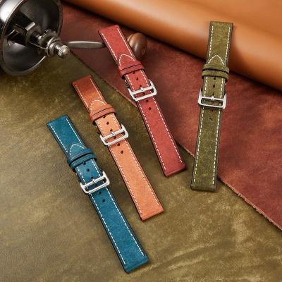 China Italian Polo Fashion Leather Watch Strap Suitable for DW Samsung Huawei and other Watches Quick Release Leather Strap for sale