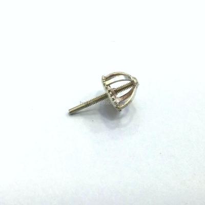 China 925 Sterling Silver H2030 Silver Earring Stud Screw Back&Post Smooth Screwing for sale