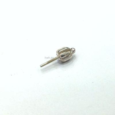 China 925 Sterling Silver Anti-allergic Silver Earring Screw Post&Back Lantern Shape H2011 for sale