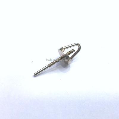 China 925 Sterling Silver H1371B Solid Silver Screw Back Earring Parts Smooth Rotation for sale